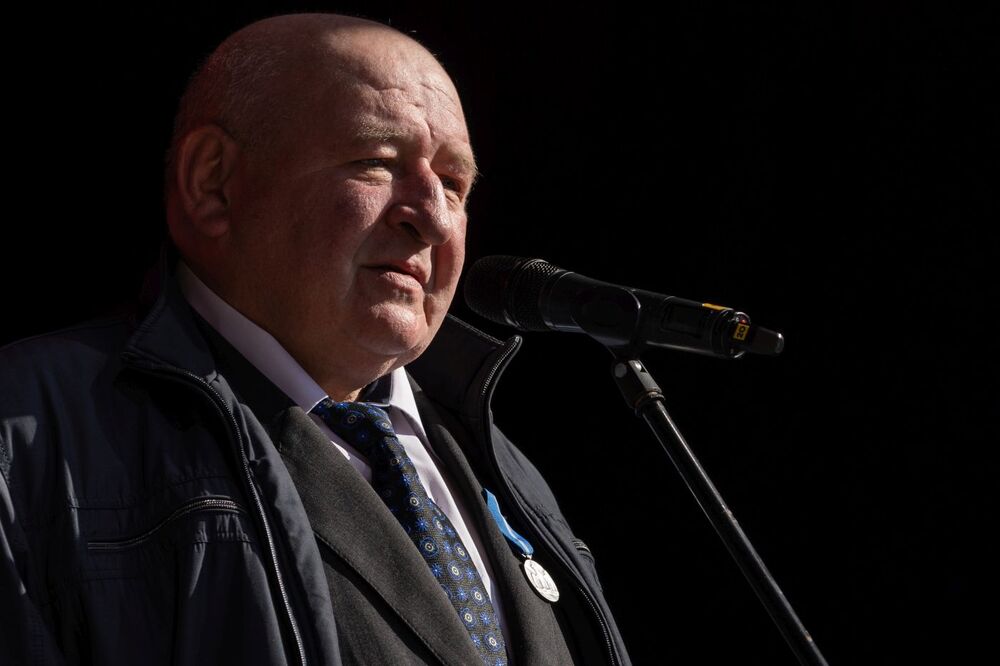 Marek Franczak, syn Józefa Franczaka ps. Laluś, podczas otwarcia Muzeum Żołnierzy Wyklętych w Ostrołęce – 1 marca 2022. Fot. Mikołaj Bujak (IPN)