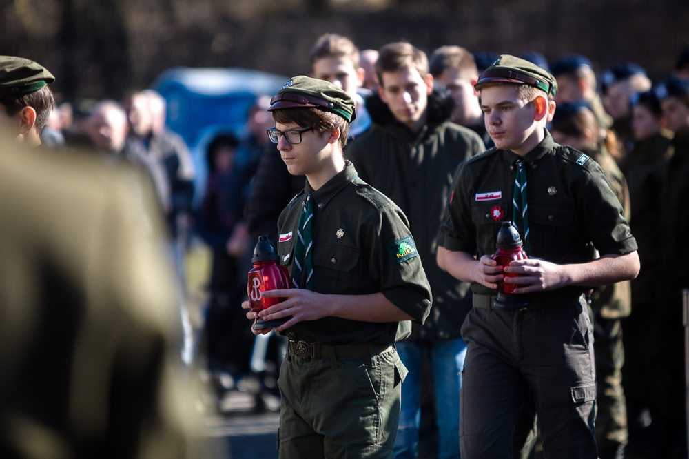 Obchody Narodowego Dnia Żołnierzy Wyklętych na powązkowskiej „Łączce” – 1 marca 2022. Fot. Sławek Kasper (IPN)