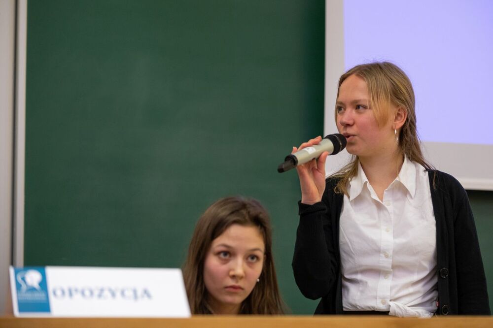 Debata historyczna licealistów „Polscy żołnierze po zakończeniu II wojny światowej posiadali moralny obowiązek kontynuowania walki” – Gdańsk, 4 marca 2022. Fot. Mikołaj Bujak (IPN)