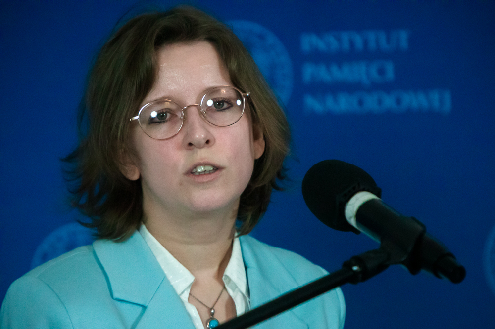 Dr Soraya Kuklińska. Sympozjum „Aktion Reinhardt i Zagłada polskich Żydów – w kręgu mechanizmów i sprawców” – 9 marca 2022. Fot. Sławek Kasper (IPN)