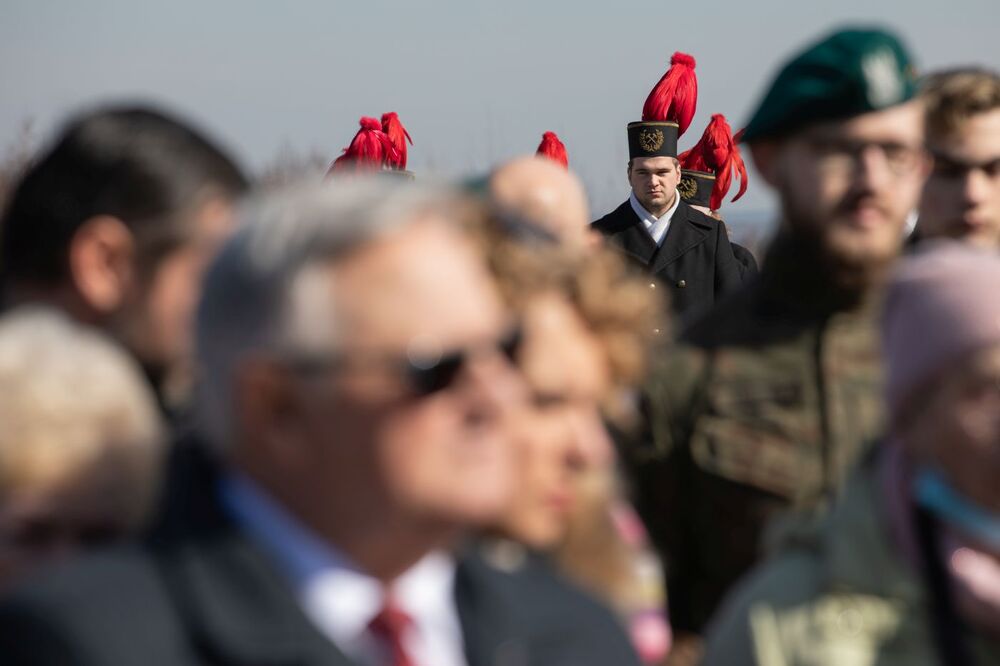 Uroczystość oznaczenia grobu powstańca śląskiego Wilhelma Marca znakiem pamięci „Tobie Polsko” – Mysłowice, 12 marca 2022. Fot. Mikołaj Bujak (IPN)