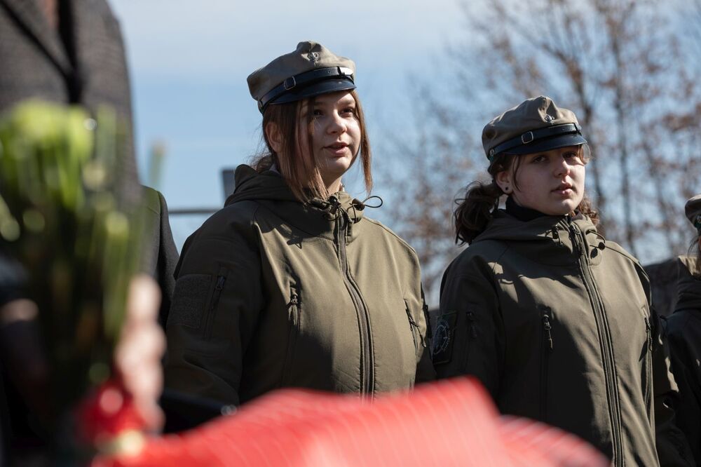 Uroczystość oznaczenia grobu powstańca śląskiego Wilhelma Marca znakiem pamięci „Tobie Polsko” – Mysłowice, 12 marca 2022. Fot. Mikołaj Bujak (IPN)