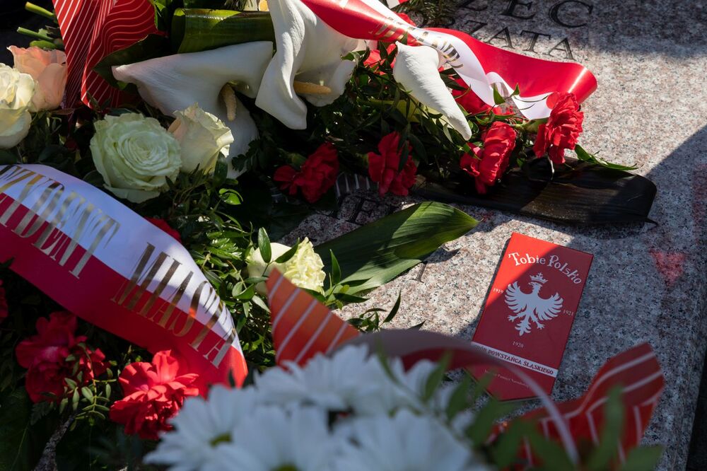 Uroczystość oznaczenia grobu powstańca śląskiego Wilhelma Marca znakiem pamięci „Tobie Polsko” – Mysłowice, 12 marca 2022. Fot. Mikołaj Bujak (IPN)