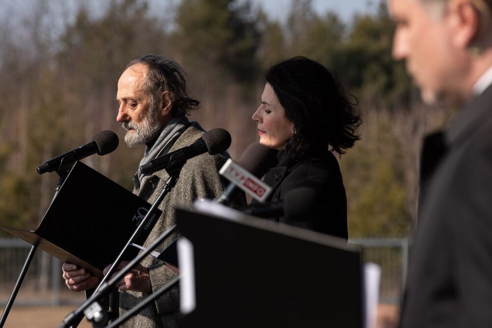 Ceremonia upamiętniająca ofiary akcji „Reinhardt” – Bełżec, 15 marca 2022 roku. Fot. Mikołaj Bujak (IPN)