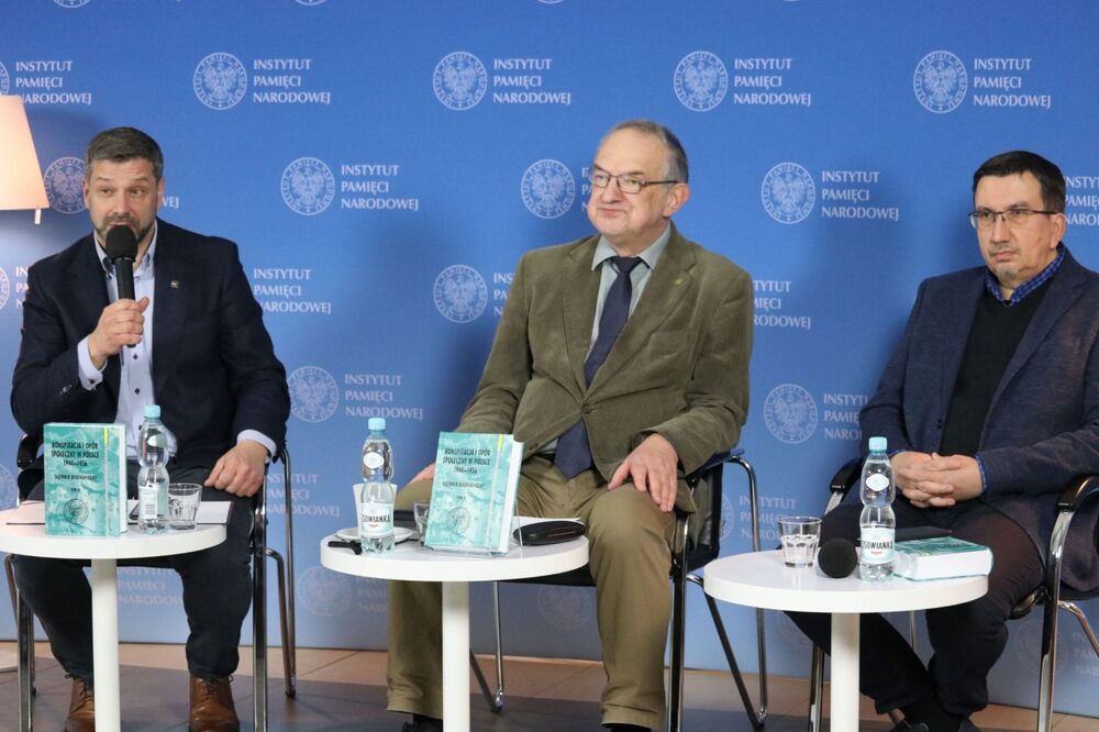 Dyskusja o książce „Konspiracja i opór społeczny w Polsce 1944–1956. Słownik biograficzny”, t. VI – Warszawa, 16 marca 2022. Fot. Aleksandra Wierzchowska (IPN)