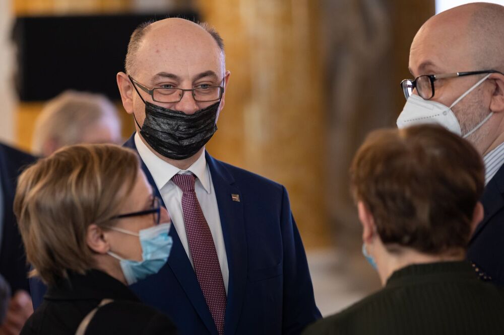 Dr Mateusz Szpytma, wiceprezes IPN. Uroczysta inauguracja projektu IPN „Szlaki Nadziei. Odyseja Wolności” – Warszawa, 18 marca 2022. Fot. Mikołaj Bujak (IPN)