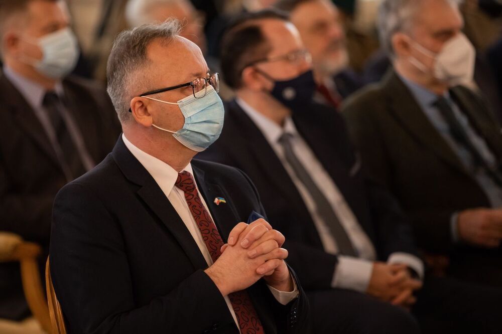 Dr hab. Karol Polejowski, wiceprezes IPN. Uroczysta inauguracja projektu IPN „Szlaki Nadziei. Odyseja Wolności” – Warszawa, 18 marca 2022. Fot. Mikołaj Bujak (IPN)