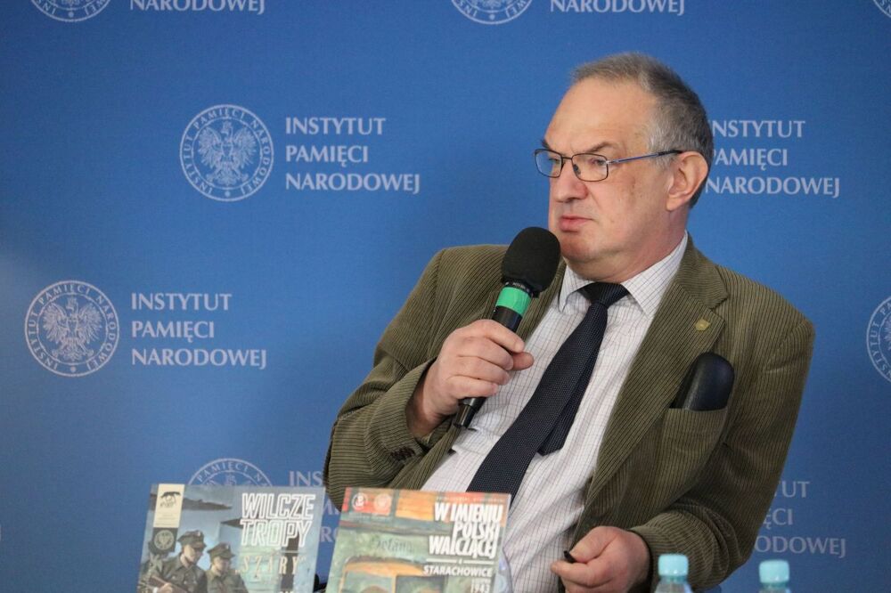 Dr Kazimierz Krajewski. Prezentacja komiksów o podziemiu niepodległościowym oraz warsztaty komiksowe – 22 marca 2022. Fot. Aleksandra Wierzchowska (IPN)