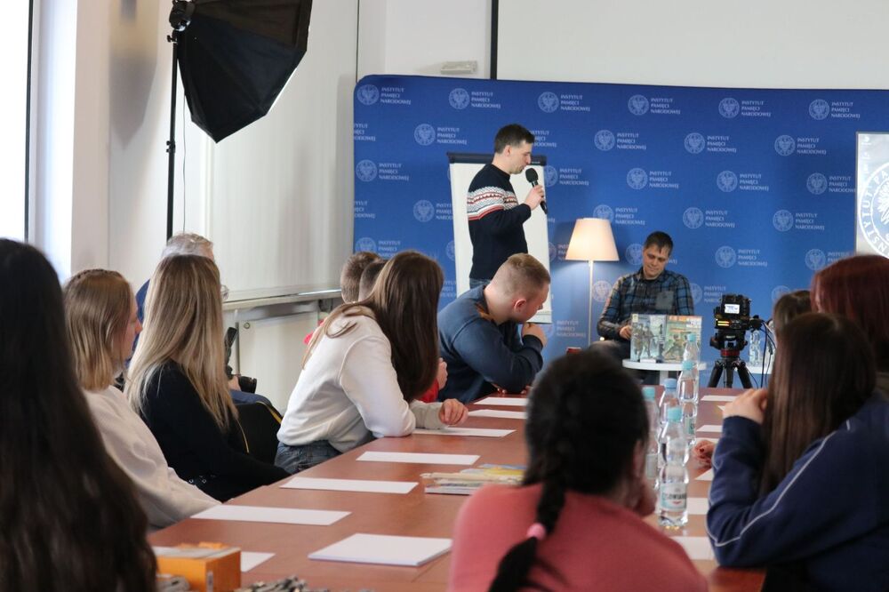 Prezentacja komiksów o podziemiu niepodległościowym oraz warsztaty komiksowe – 22 marca 2022. Fot. Aleksandra Wierzchowska (IPN)