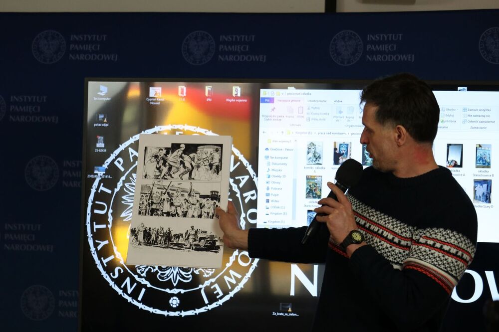 Prezentacja komiksów o podziemiu niepodległościowym oraz warsztaty komiksowe – 22 marca 2022. Fot. Aleksandra Wierzchowska (IPN)