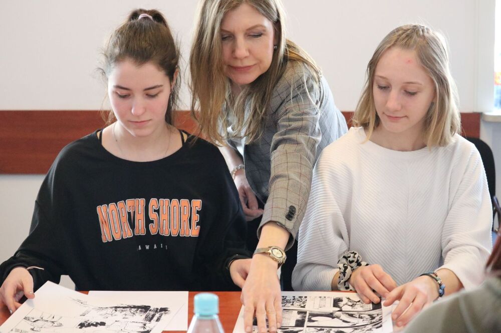 Prezentacja komiksów o podziemiu niepodległościowym oraz warsztaty komiksowe – 22 marca 2022. Fot. Aleksandra Wierzchowska (IPN)