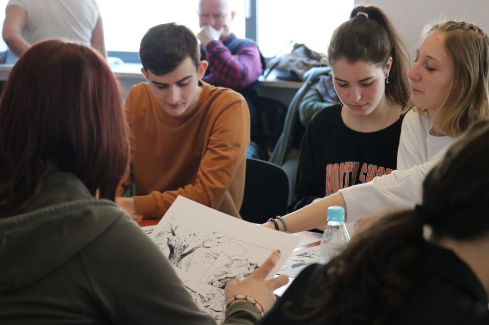 Prezentacja komiksów o podziemiu niepodległościowym oraz warsztaty komiksowe – 22 marca 2022. Fot. Aleksandra Wierzchowska (IPN)