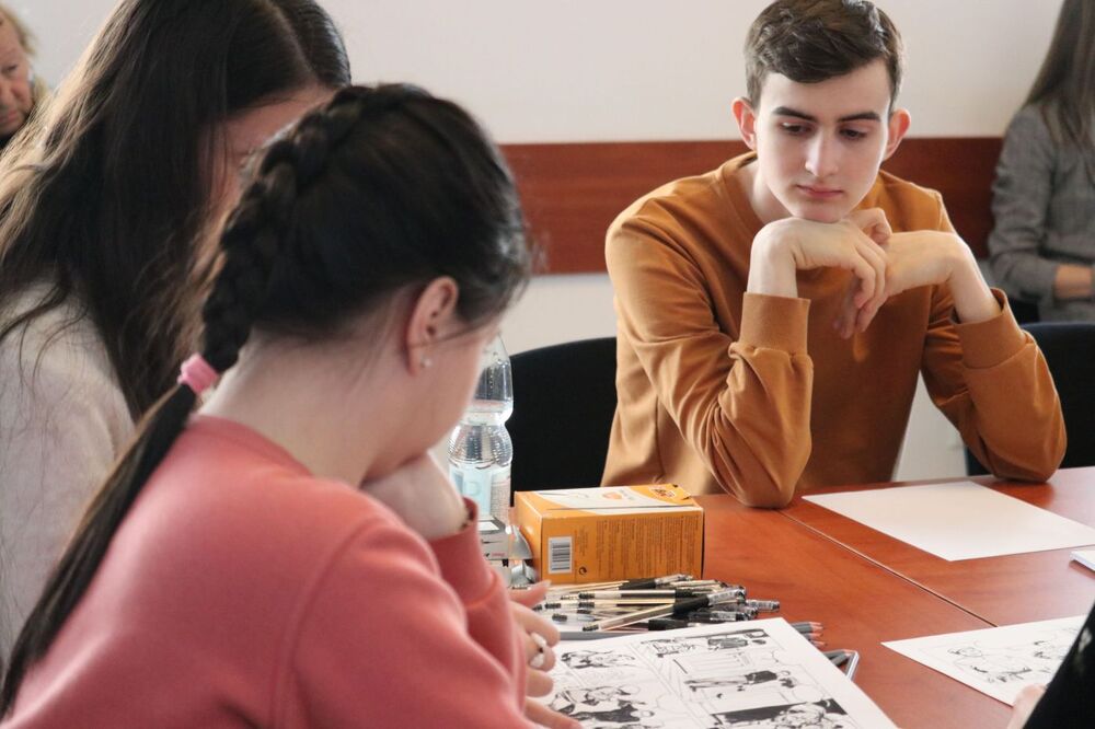 Prezentacja komiksów o podziemiu niepodległościowym oraz warsztaty komiksowe – 22 marca 2022. Fot. Aleksandra Wierzchowska (IPN)