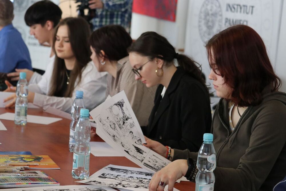 Prezentacja komiksów o podziemiu niepodległościowym oraz warsztaty komiksowe – 22 marca 2022. Fot. Aleksandra Wierzchowska (IPN)