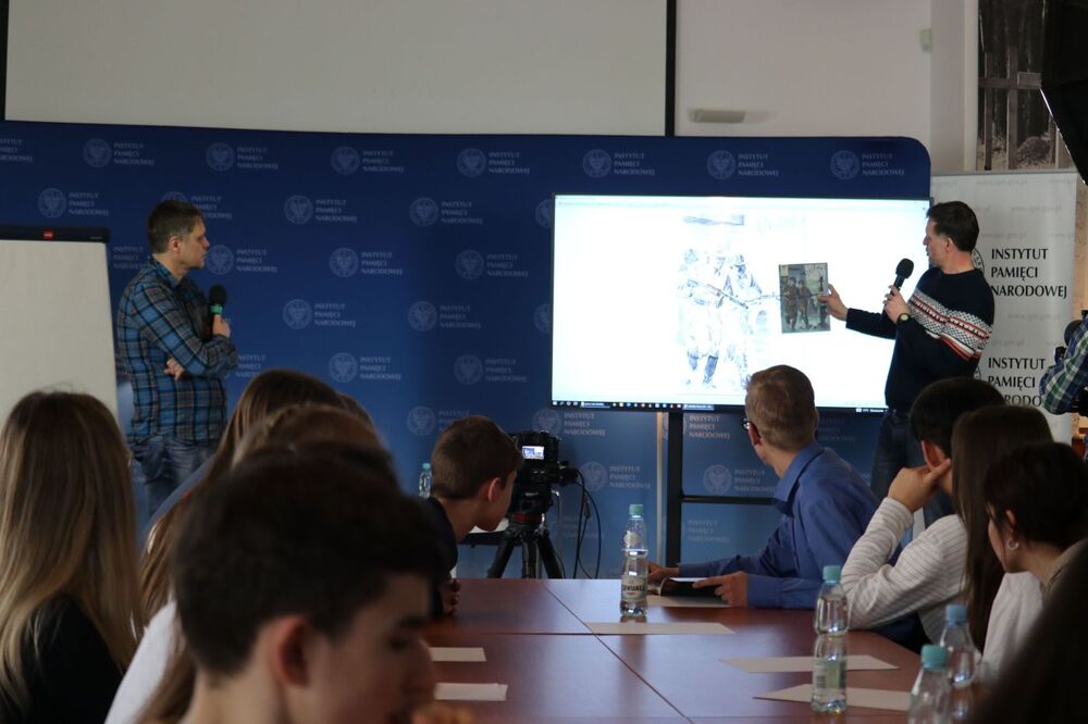 Prezentacja komiksów o podziemiu niepodległościowym oraz warsztaty komiksowe – 22 marca 2022. Fot. Aleksandra Wierzchowska (IPN)