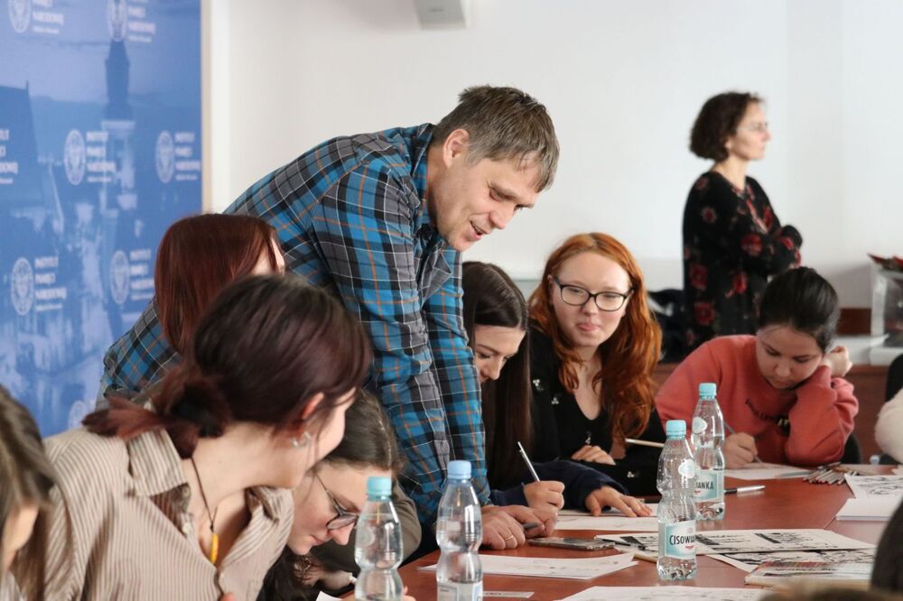 Prezentacja komiksów o podziemiu niepodległościowym oraz warsztaty komiksowe – 22 marca 2022. Fot. Aleksandra Wierzchowska (IPN)