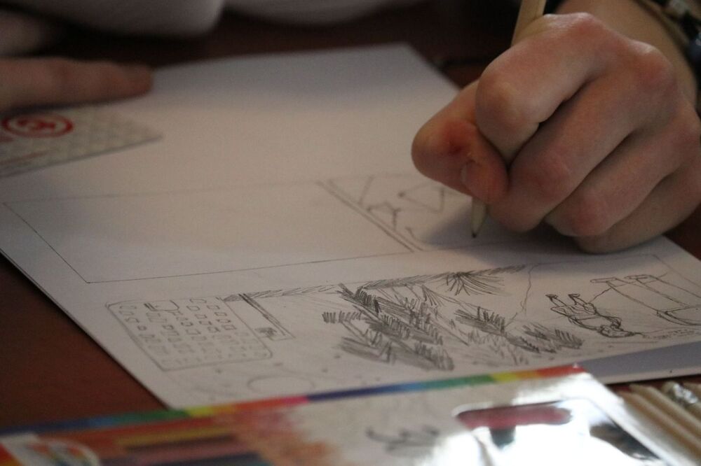 Prezentacja komiksów o podziemiu niepodległościowym oraz warsztaty komiksowe – 22 marca 2022. Fot. Aleksandra Wierzchowska (IPN)