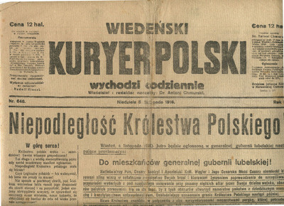 „Wiedeński Kuryer Polski” z 5 listopada 2016