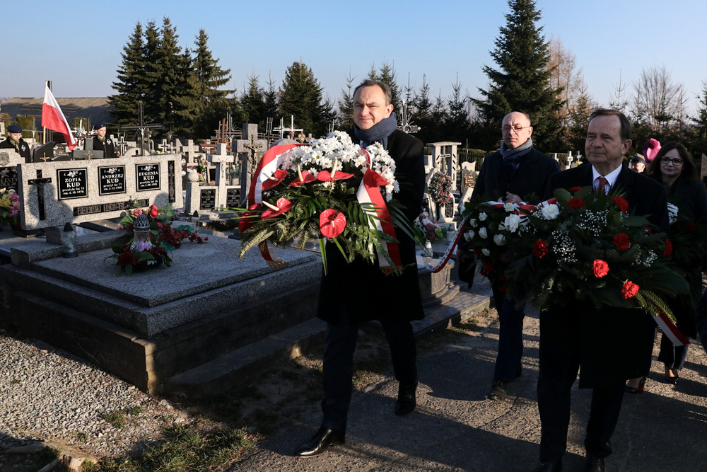 Uroczystości upamiętniające Polaków ratujących Żydów – Markowa, 24 marca 2022. Fot. Sławek Kasper (IPN)