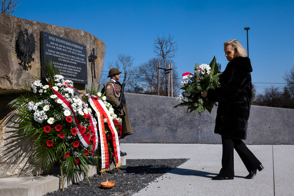 Anna Maria Anders, ambasador Polski we Włoszech. Uroczystości w Muzeum Polaków Ratujących Żydów podczas II wojny światowej im. Rodziny Ulmów w Markowej – 24 marca 2022. Fot. Sławek Kasper (IPN)
