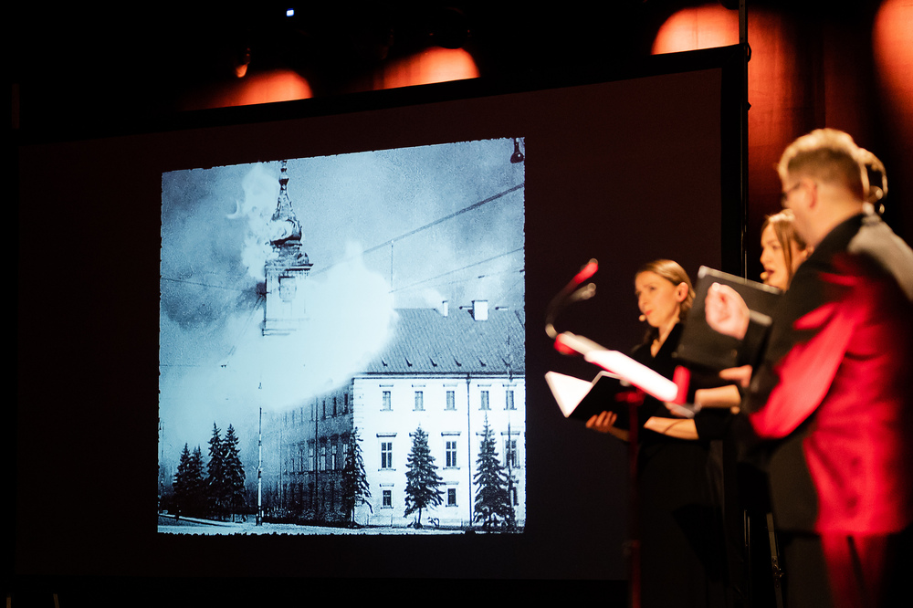 Widowisko „Sprawiedliwi” upamiętniające Polaków ratujących Żydów pod okupacją niemiecką – Kwidzyn, 26 marca 2022. Fot. Grzegorz Laskowski