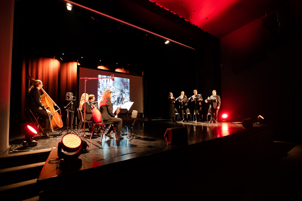 Widowisko „Sprawiedliwi” upamiętniające Polaków ratujących Żydów pod okupacją niemiecką – Kwidzyn, 26 marca 2022. Fot. Grzegorz Laskowski