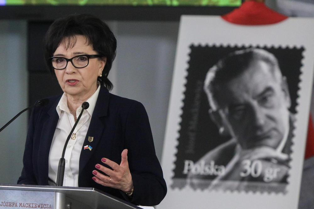 Marszałek Sejmu RP Elżbieta Witek podczas otwarcia konferencji IPN poświęconej Józefowi Mackiewiczowi – Warszawa, 31 marca 2022. Fot. Sławek Kasper (IPN)