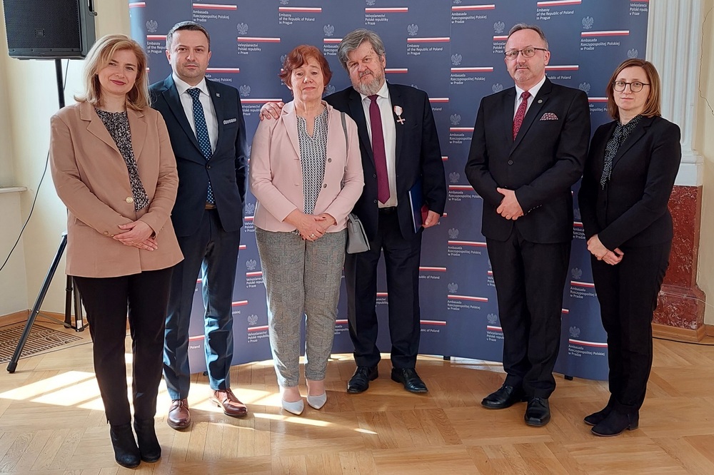 Uroczystość wręczenia Krzyża Wolności i Solidarności - Praga, 4 kwietnia 2022