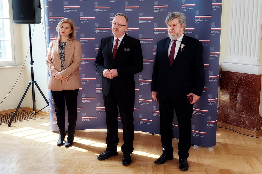 Uroczystość wręczenia Krzyża Wolności i Solidarności - Praga, 4 kwietnia 2022
