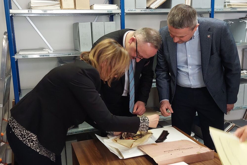 Wizyta w Archiwum Służb Bezpieczeństwa – Praga, 5 kwietnia 2022. Fot. IPN