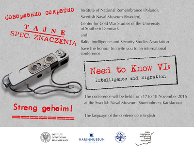 Konferencja „Need to Know VI: Intelligence and Migration”