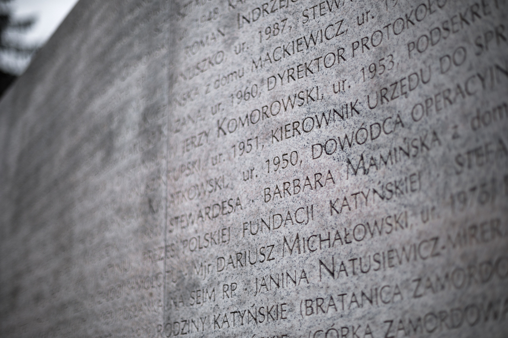 12 rocznica katastrofy smoleńskiej – cmentarz na Powązkach Wojskowych w Warszawie – 10 kwietnia 2022. Fot. Sławek Kasper (IPN)