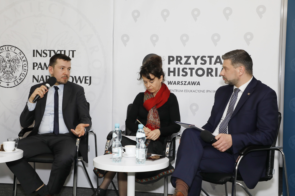 Dyskusja „Zbrodnie bez rozliczenia? Niemieckie zbrodnie i niemieccy zbrodniarze” – Warszawa, 13 kwietnia 2022. Fot. Piotr Życieński (IPN)