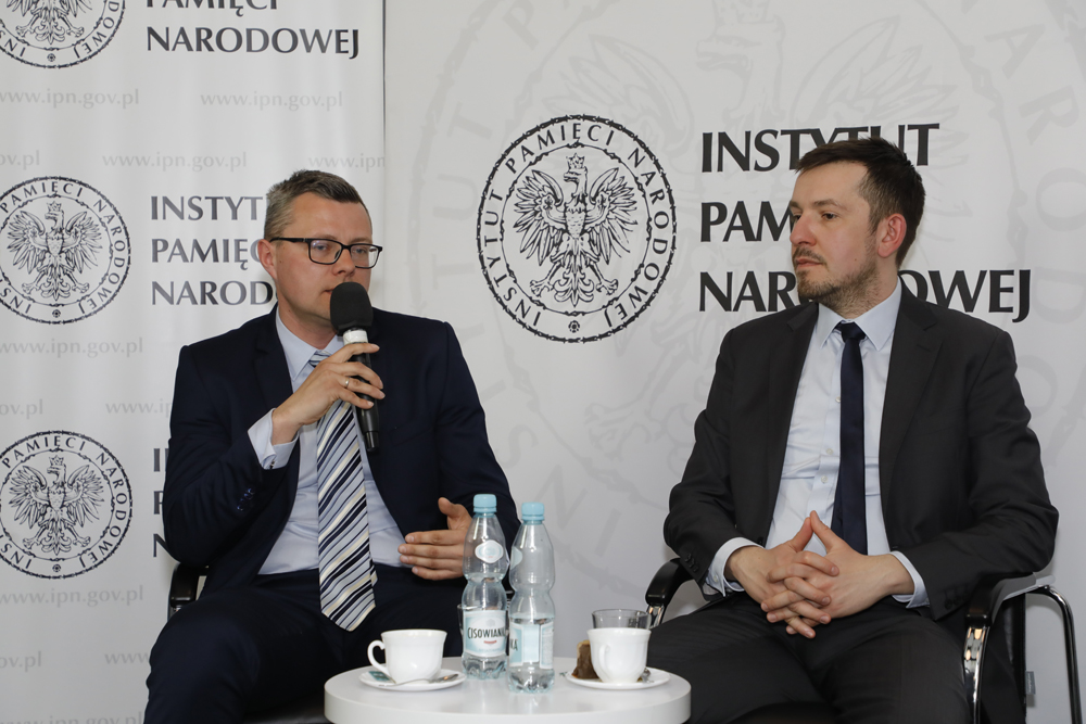 Dyskusja „Zbrodnie bez rozliczenia? Niemieckie zbrodnie i niemieccy zbrodniarze” – Warszawa, 13 kwietnia 2022. Fot. Piotr Życieński (IPN)