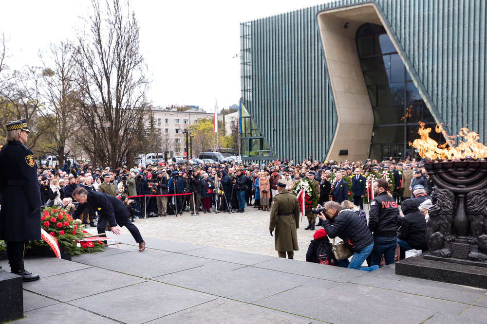 Uroczystości w 79. rocznicę wybuchu powstania w getcie warszawskim – Warszawa, 19 kwietnia 2022. Fot. Sławek Kasper (IPN)