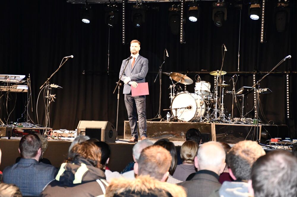 Koncert Mateusza Ziółko w 103. rocznicę wyprawy wileńskiej w czasie wojny polsko-bolszewickiej – Wilno, 19 kwietnia 2022. Fot. Paweł Błażewicz (IPN)