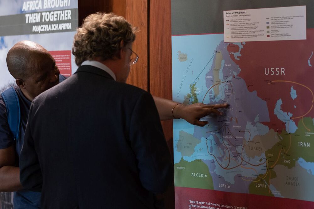 Otwarcie wystawy IPN „Szlaki Nadziei” w Pretorii (RPA) – 26 kwietnia 2022. Fot. Mikołaj Bujak (IPN)