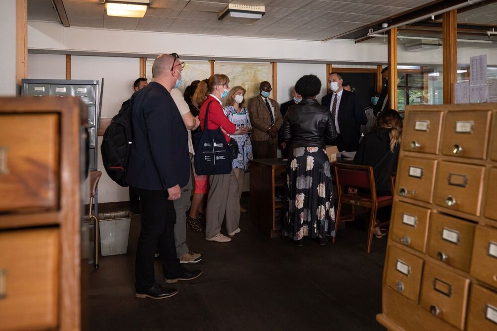 Przedstawiciele IPN z wizytą w archiwum w Harare (Zimbabwe) – 29 kwietnia 2022. Fot. Mikołaj Bujak (IPN)