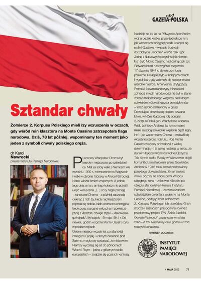 Dodatek specjalny IPN w rocznicę bitwy pod Monte Cassino – „Gazeta Polska” z 4 maja 2022