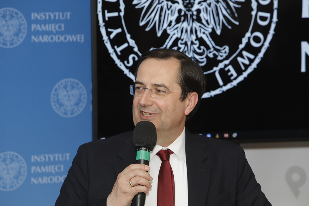 Ogólnopolska konferencja naukowa „Księża dla władzy groźni. Duchowni współpracujący z opozycją (1976–1989) cz. III” – Warszawa, 5 maja 2022. Fot. Piotr Życieński (IPN)