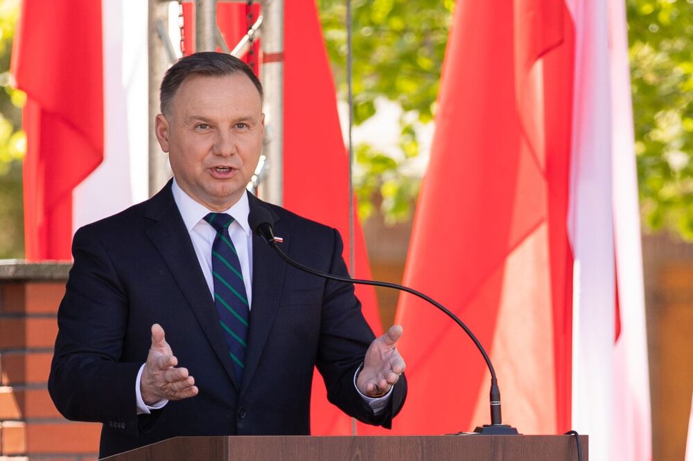 Prezydent RP Andrzej Duda podczas obchodów święta Straży Granicznej – Koszalin, 12 maja 2022. Fot. Mikołaj Bujak (IPN)
