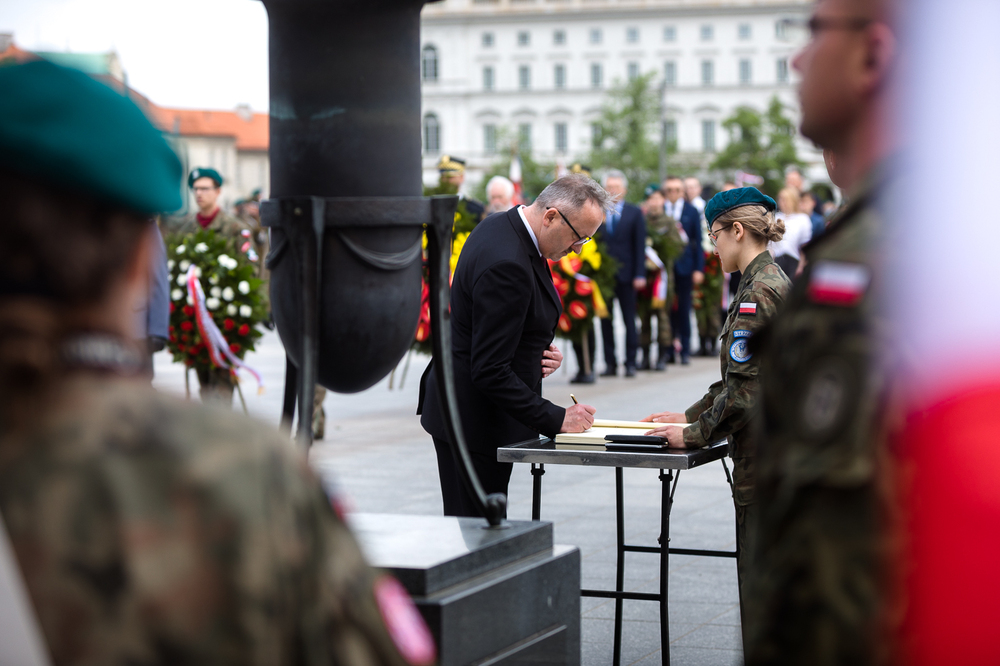 Uroczystości upamiętniające 87. rocznicę śmierci Józefa Piłsudskiego oraz 52. rocznicę śmierci gen. Władysława Andersa – Warszawa, 12 maja 2022. Fot. Sławek Kasper (IPN)