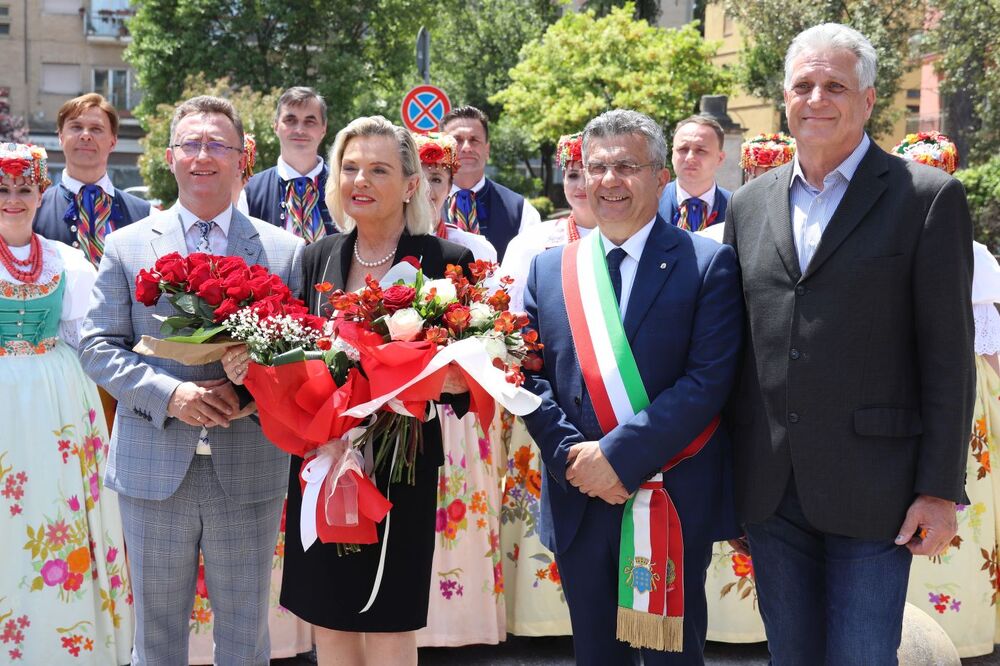 Otwarcie wystawy „Z łagrów na Monte Cassino" w Cassino we Włoszech – 12 maja 2022. Fot. IPN