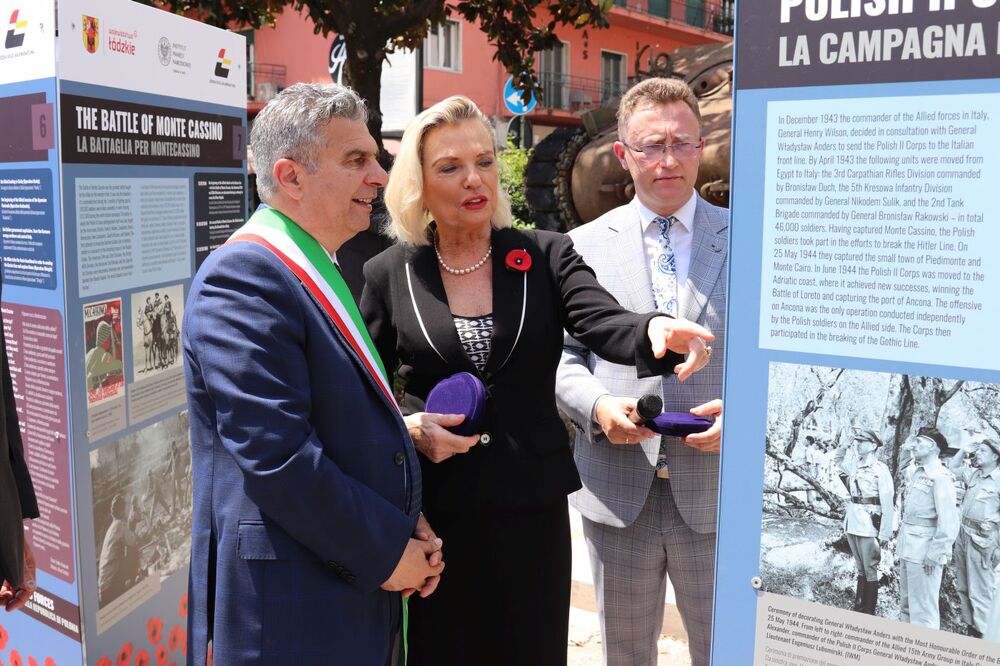 Otwarcie wystawy „Z łagrów na Monte Cassino" w Cassino we Włoszech – 12 maja 2022. Fot. IPN