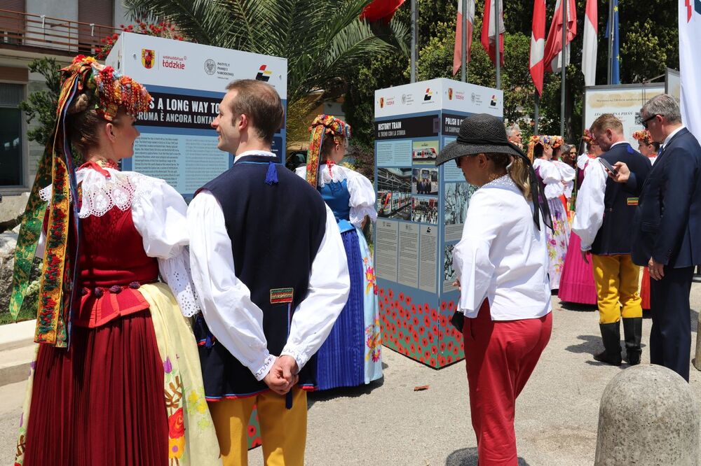 Otwarcie wystawy „Z łagrów na Monte Cassino" w Cassino we Włoszech – 12 maja 2022. Fot. IPN