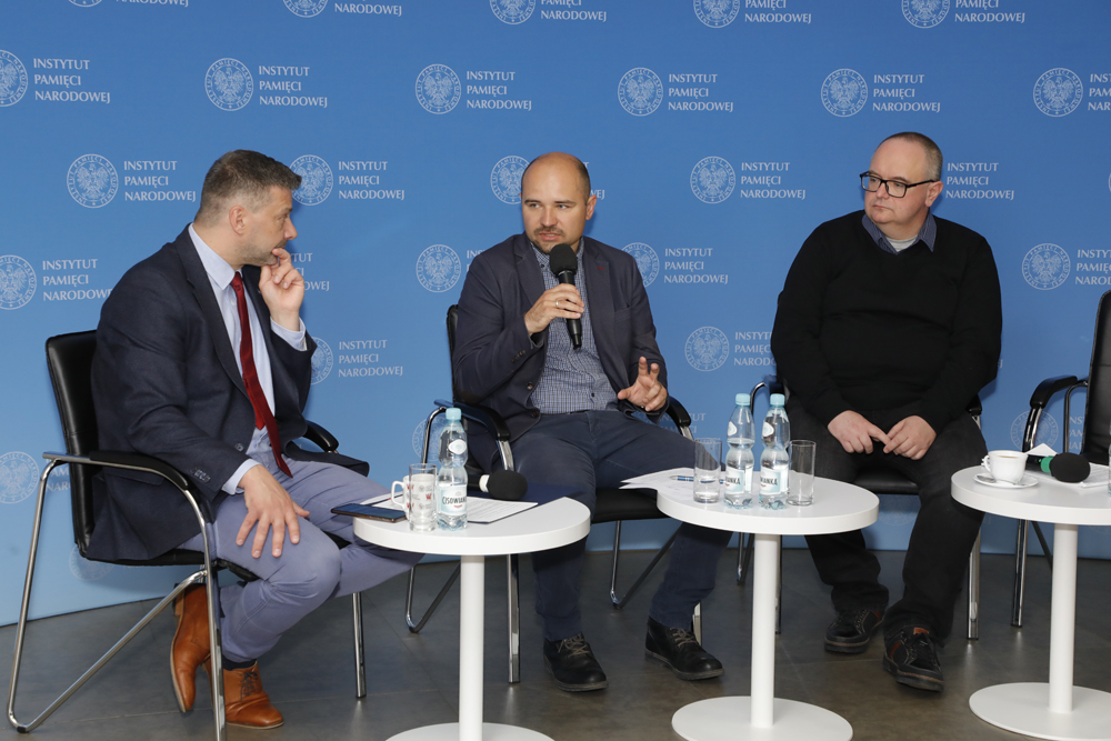 Dyskusja o Studenckich Komitetach Solidarności z cyklu „Między mitem a rzeczywistością – najważniejsze wydarzenia XX wieku” – Warszawa, 18 maja 2022. Fot. Piotr Życieński (IPN)