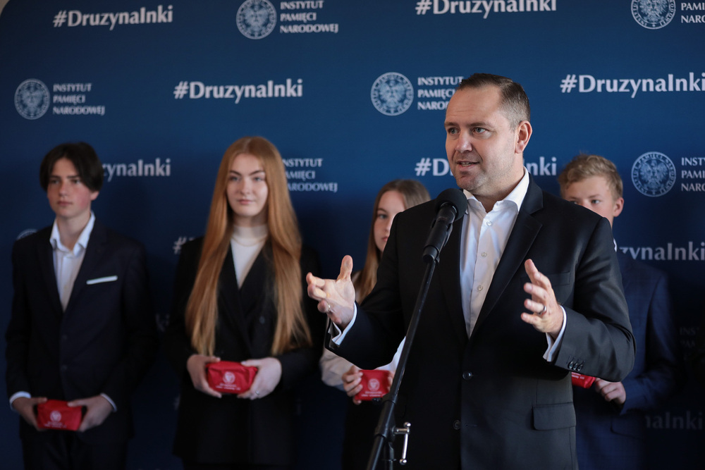 Konferencja prasowa dotycząca projektu #DruzynaInki – Podjazy, 23 maja 2022. Fot. Mikołaj Bujak (IPN)