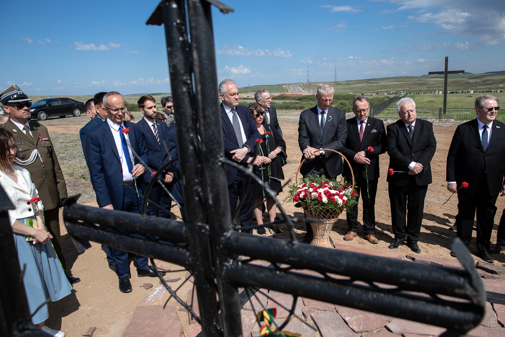 Cmentarz na terenie byłego obozu NKWD w Spassku koło Karagandy – 31 maja 2022. Fot. Sławek Kasper (IPN)