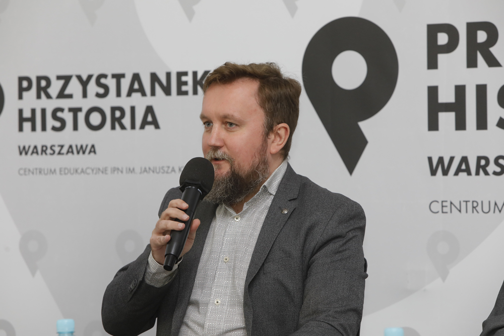 Dr Grzegorz Wołk. Dyskusja „Solidarność Walcząca – fenomen czy »zwyczajna« opozycja?” – Warszawa, 1 czerwca 2022. Fot. Piotr Życieński (IPN)