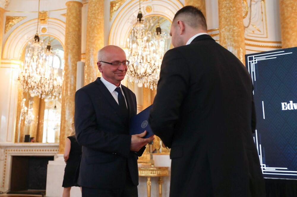 Edward Müller, laureat nagrody IPN „Kustosz Pamięci Narodowej” – Warszawa, 2 czerwca 2022. Fot. Mikołaj Bujak (IPN)
